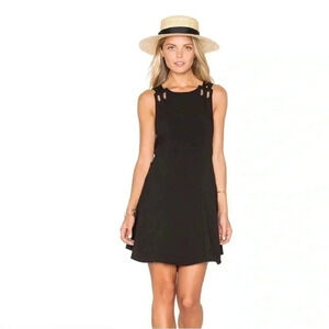 Free People Black Baby Love Sleeveless  Open Back Dress S